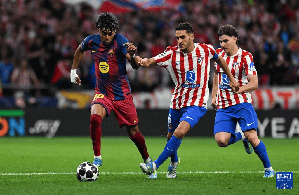 欧冠：马德里竞技晋级四强